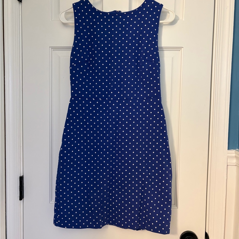 Old Navy Navy Blue Polka Dot Mini Dress